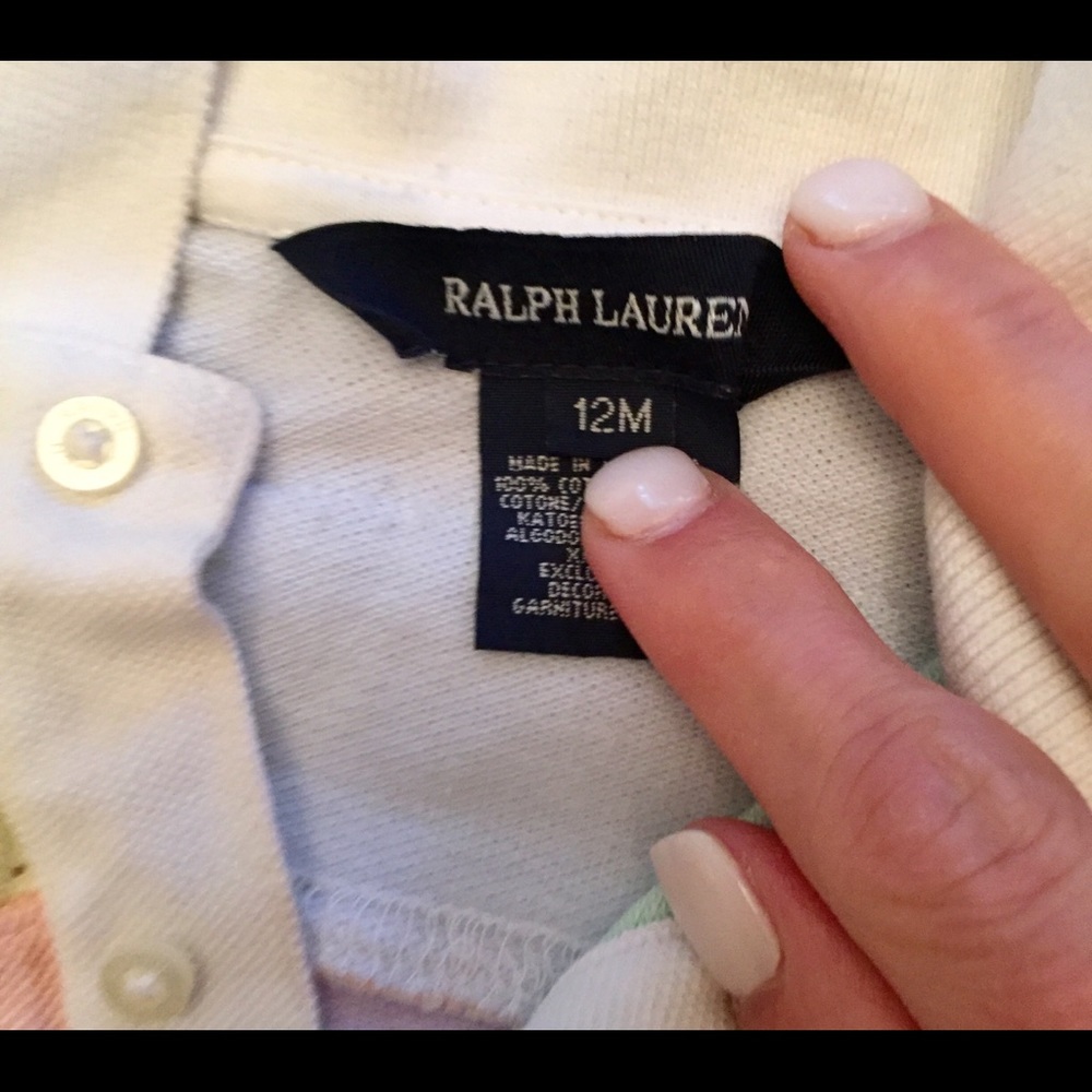 Polo Ralph Lauren plaid girl dress size 12 months - Picture 2 of 3